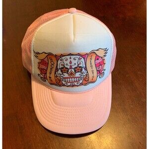 Rock star energy drink pink trucker mesh hat cap nissun